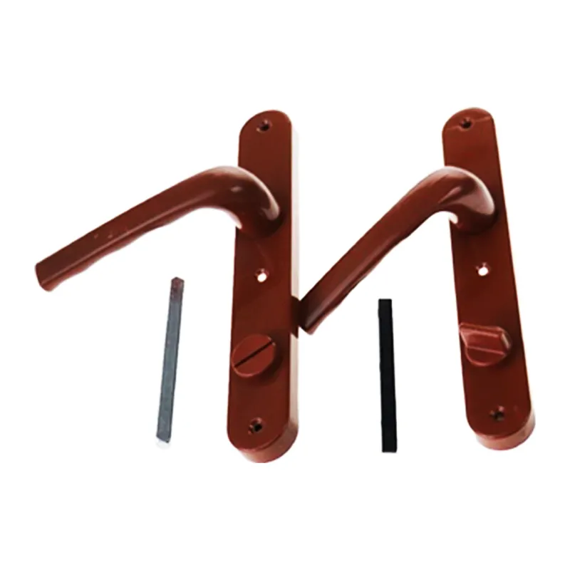 BANYO-WC - KİLİTLİ KAHVE RENGİ PVC KAPI KOLU (5643)