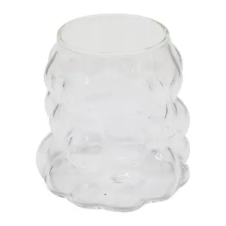 BONCUKLU - BOĞUMLU CAM BARDAK 340ML KAHVE - SUNUM - MEŞRUBAT (5643)