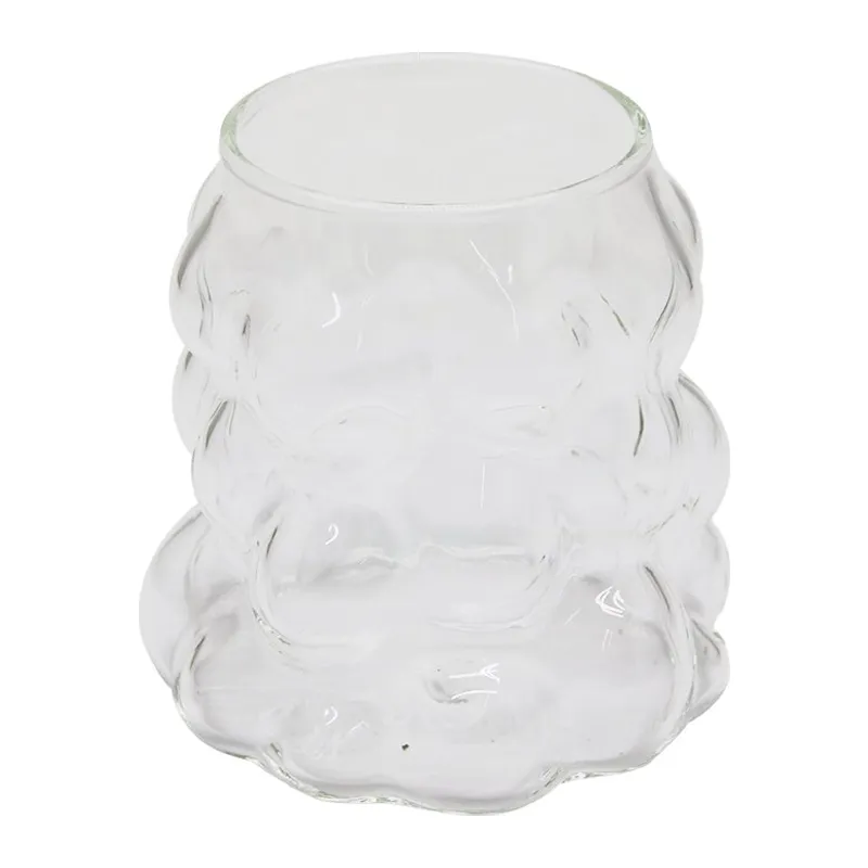 BONCUKLU - BOĞUMLU CAM BARDAK 340ML KAHVE - SUNUM - MEŞRUBAT (5643)