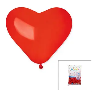 KIRMIZI KALP BALON 10 İNÇ - 25CM - 100PCS (5643)
