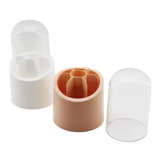 ELİS 7 BÖLMELİ KAPSÜL ORGANİZER PLASTİK HAZNE - KRİSTAL MİKA FANUS KAPAK (5643)