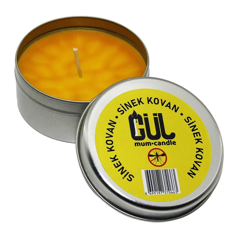 MUM CANDLE SİNEK KOVAN MUM TENEKE KUTU (5643)