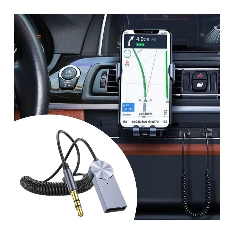 Araba için Bluetooth Aux Alıcısı Wireless Araç Kiti (5643)