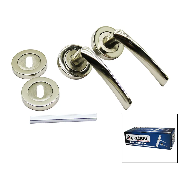 ÇELİKEL-07 AMERİKAN ODA KAPI KOLU NİKEL SATEN (5643)