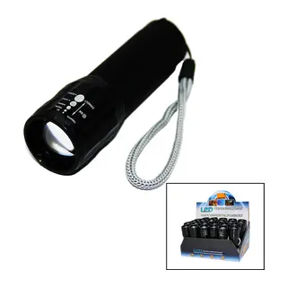 LED GOLD ORION HIGHLIGHTING ALUMİNUM FLASHLİGHT PİLLİ ZOOMLU EL FENERİ METAL KASA (5643)
