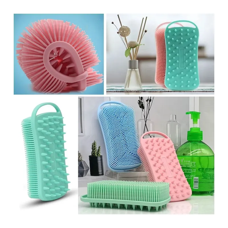 Kendiliğinden Askılı Peeling ve Masaj Etkili Silikon Banyo Vücut Fırçası (5643)