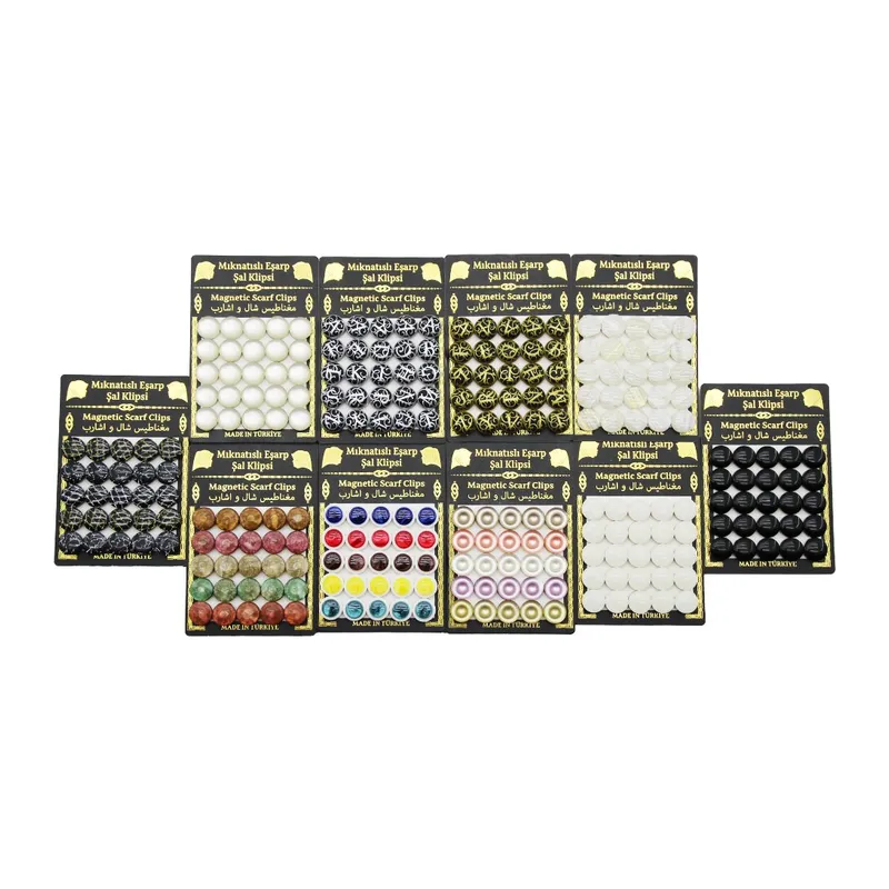 25PCS TAKIM MIKNATISLI EŞARP ŞAL KLİPSİ 1 KART (5643)