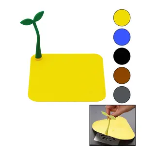 KARE GİDER KAPAK - SİLİKONSÜZGEÇ KOKU ÖNLEYİCİ RENKLİ MATÇİÇEK MODELİ TUTMA SAPLI - MEVCUT RENK GRİ (5643)
