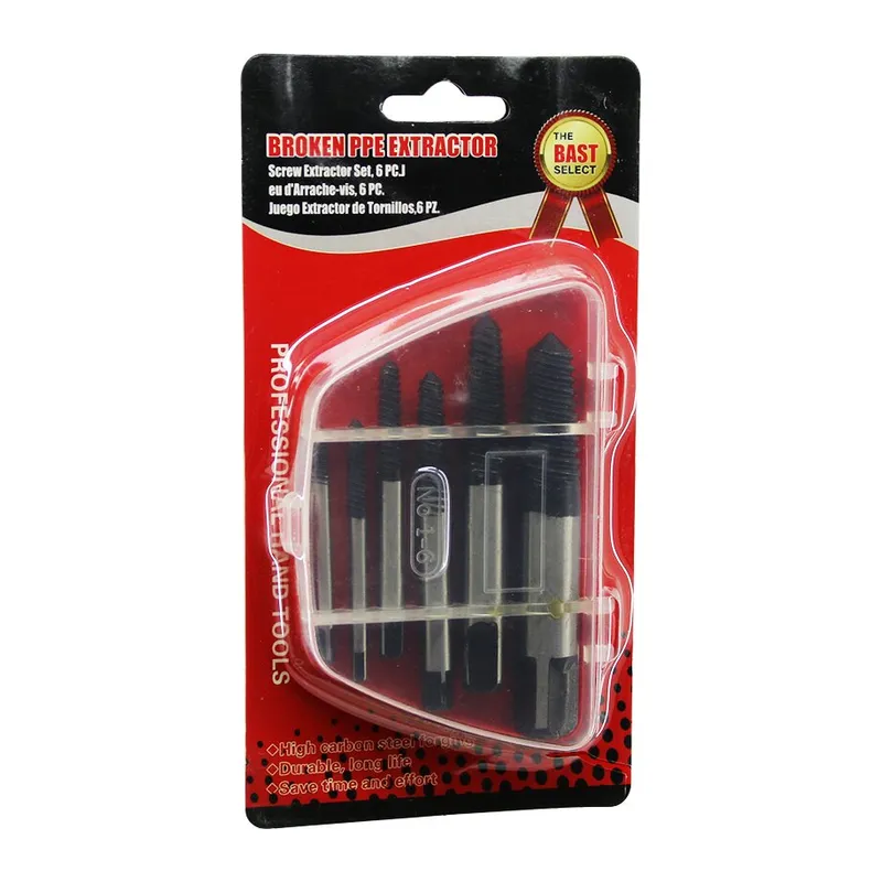6 PCS HASARLI VİDA ÇIKARICI SET - SOLA DÖNEN KLAVUZ UÇ (5643)