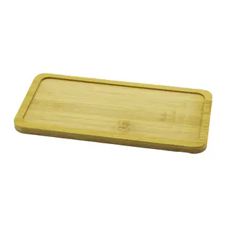 DİKDÖRTGEN AHŞAP BAMBU YAĞDANLIK ALTLIK MİNİ TEPSİ 20X10X0.8CM (5643)