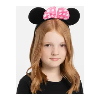 Pembe Fiyonklu Minnie Mouse Tacı Mini Kulak (5643)