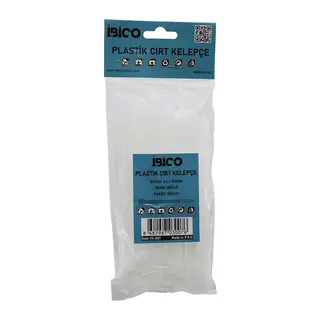 BEYAZ 3.6X150MM PLASTİK CIRT KELEPÇE 100PCS (5643)