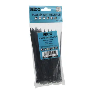 SİYAH 3.6X150MM PLASTİK CIRT KELEPÇE 100PCS (5643)