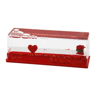 KIRMIZI SU KALP - GÜL D.GEN MİKA YÜZEN BATMAYAN DEKORATİF BİBLO AKVARYUM5.2X15.2X5.3CM (5643)