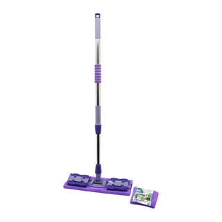 MANDALLI YÜZEY TEMİZLİK PALET MOP M.FİBER PASPAS - YEDEKLİ DUVAR SİLME MOP METAL UZAYAN SAP=70-107CM- 360° (5643)