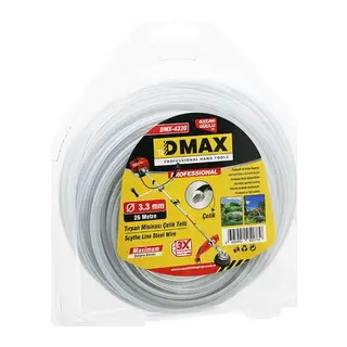 ÇELİK TELLİ YUVARLAK 3.3MM X 26MT ÇİM BİÇME TIRPAN MİSİNASI (5643)