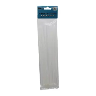 25PCS BEYAZ 3.6X250MM PLASTİK CIRT KELEPÇE (5643)