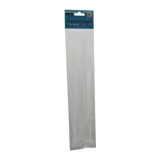 25PCS BEYAZ 3.6X300MM PLASTİK CIRT KELEPÇE (5643)