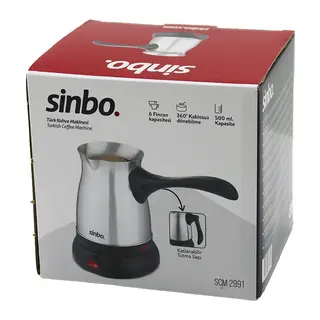 ÇELİK ELEKTRİKLİ CEZVE TÜRK KAHVE MAKİNESİ - 6FİNCAN=500ML 360 DERECE KABLOSUZ KULLANIM KATLANIR KULP 600W SCM-2991 (5643)