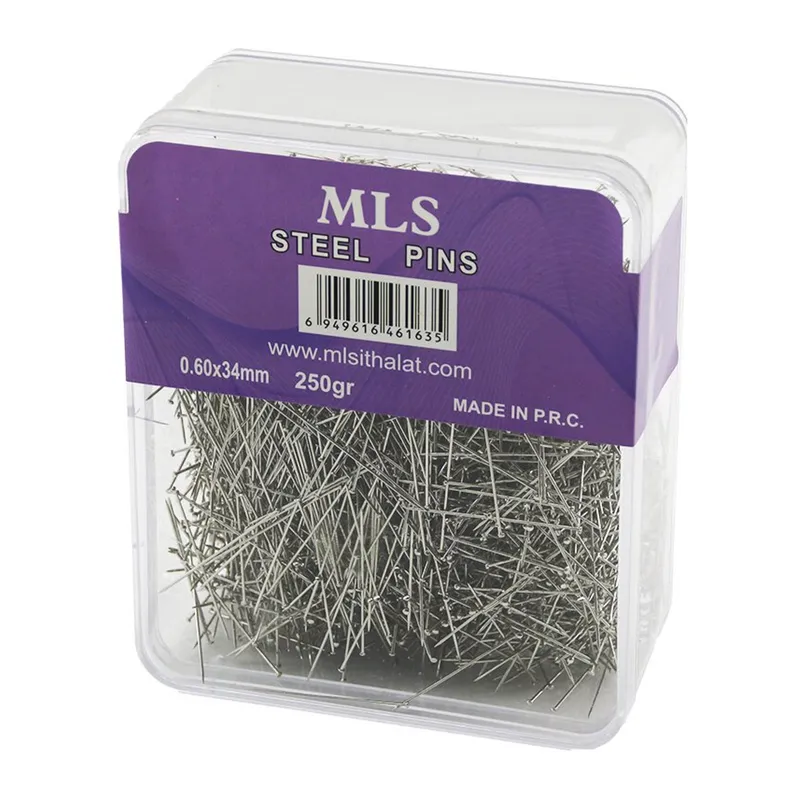 TOPLU İĞNE 0.60X34MM 250GR ŞEFFAF MİKA KRİSTAL PLS.KUTULU AMBALAJ (5643)