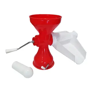PLASTİK SÜZGEÇLİ - HAZNELİ SALÇA MAKİNESİ METAL KOLLU EV YAPIMI FİRESİZ PRATİK KULLANIM BRKT-312007 (5643)