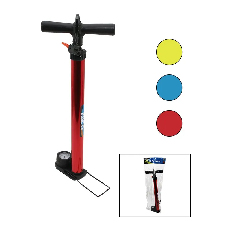 SAATLİ İRAN EL POMPASI METAL GÖVDE PLASTİK KOL - ALTLIK 55 CM TOP - BİSİKLET - MOTOR (5643)