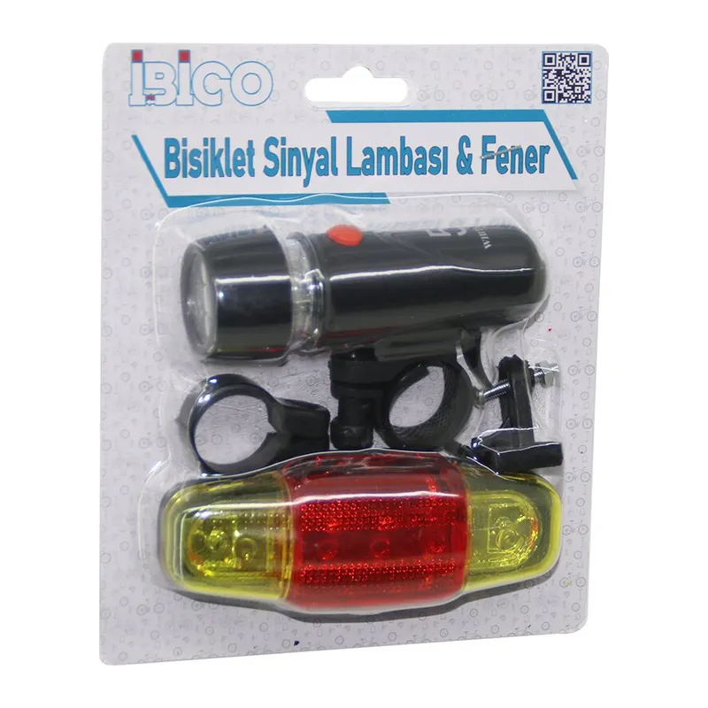 2İN1 BİSİKLET FENERİ SİNYALLİ LAMBA PİLLİ (5643)