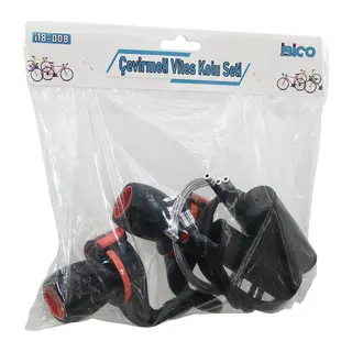 ÇEVİRMELİ BİSİKLET VİTES KOLU SETİ 2PCS VİTES KOLU - 2PCS ELCİK - TEL - TEL KORUYUCU KANAL KABLO (5643)
