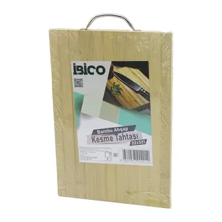 22X32 X 1.7CM LUX AHŞAP BAMBU KESİM PANOSU - KESME TAHTASI METAL KULPLU (5643)