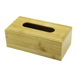 AHŞAP - BAMBU PEÇETELİK KUTU 11.6 X 22.8CM ALT KAPAKLI = KAYAR KANALLI - AÇ-KAPA (5643)