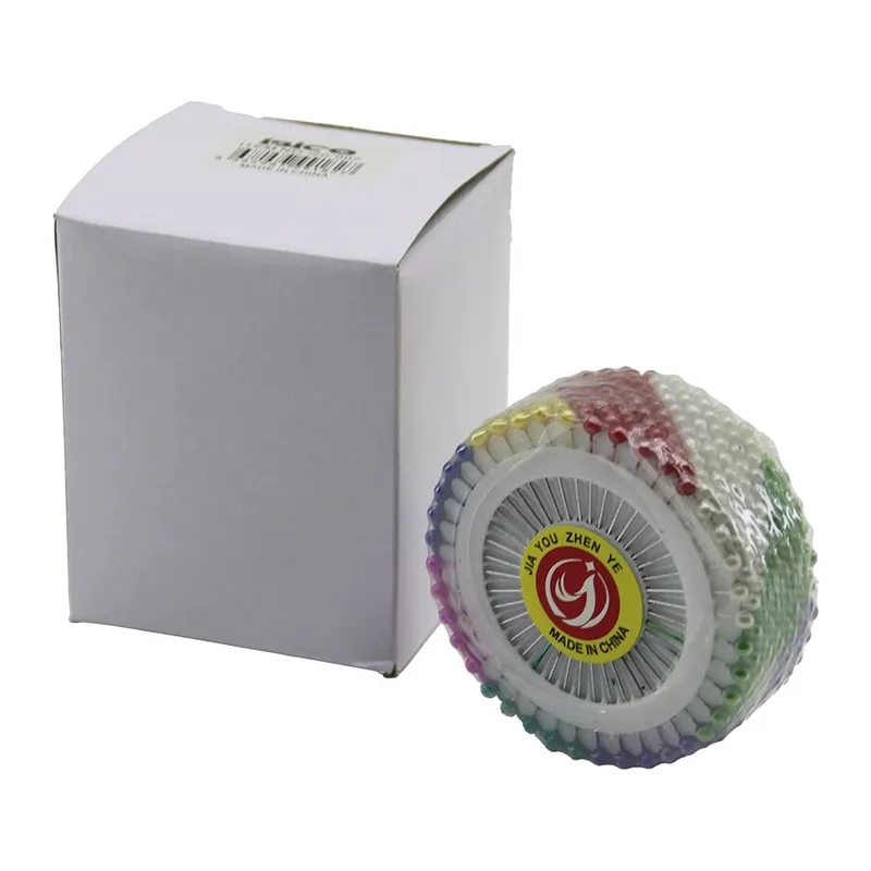 YUVARLAK DİSK STANDLI 1440 ADET RENKLİ TOPLU BAŞÖRTÜ İĞNESİ (5643)