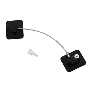 SİYAH PLAKA HALATLI EMNİYET KİLİT 5X6CM YAPIŞKANLI MONTAJ=2PCS PLAKA HALAT=18.8CM (5643)