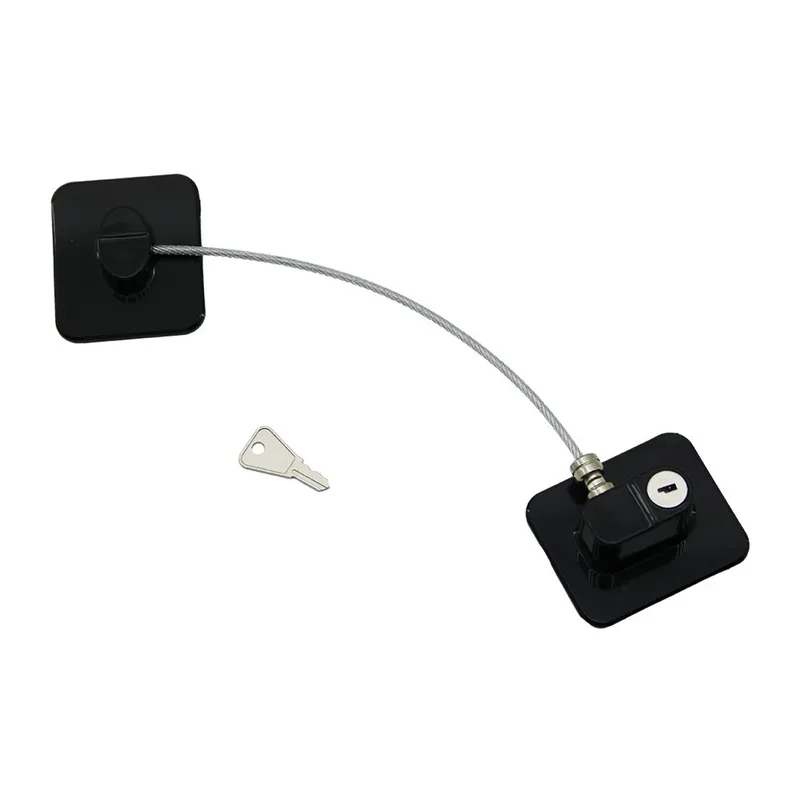 SİYAH PLAKA HALATLI EMNİYET KİLİT 5X6CM YAPIŞKANLI MONTAJ=2PCS PLAKA HALAT=18.8CM (5643)