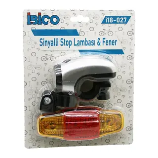 2İN1 BİSİKLET 5 LED FENER - SİNYALLİ STOP LAMBA PİLLİ (5643)