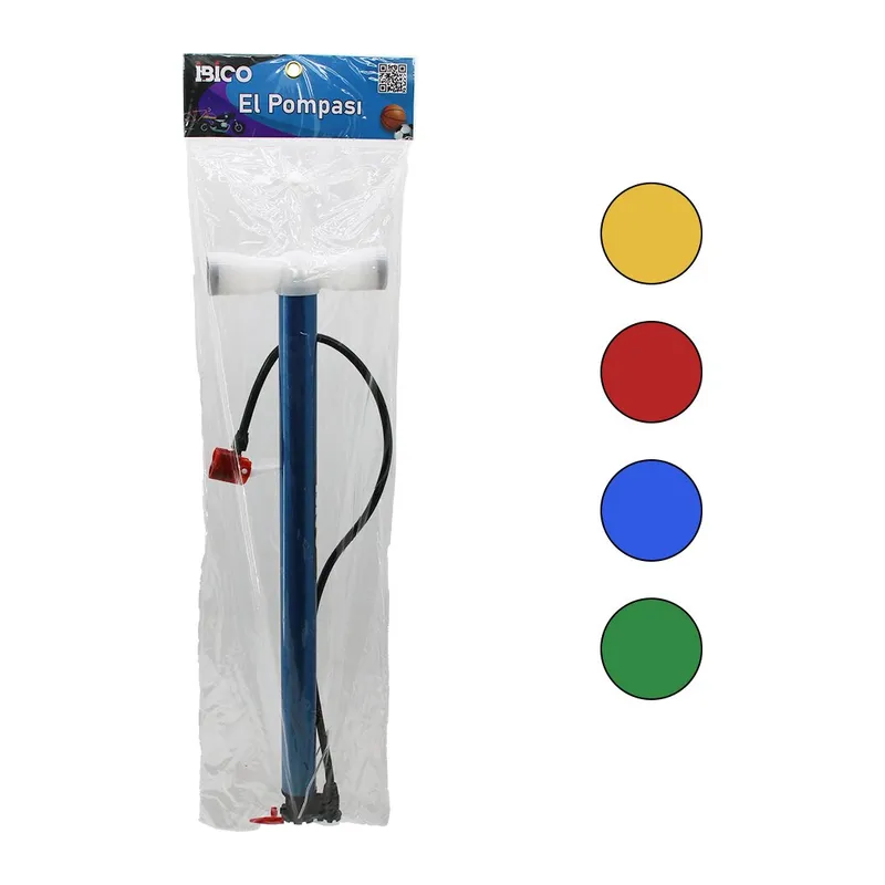 TERS BASMALI METAL GÖVDE PLASTİK KOL İRAN EL POMPASI 55CM TOP - BİSİKLET - MOTOR AYAKLIK APARATLI (5643)