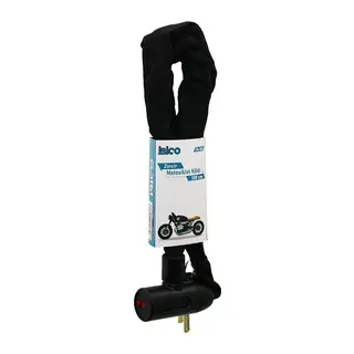 ZİNCİRLİ ANAHTARLI MOTOR - BİSİKLET KİLİT BEZ KILIFLI AÇ-KAPA KİLİT KAPAK 100CM (5643)