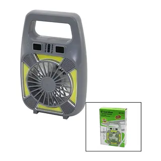 2İN1=MİNİ FAN - FENER USB ŞARJ 2 KADEME HIZ LAMBA=4 FONKSİYON - 10W SU GEÇİRMEZ TAŞIMA KULP MİNİ VANTİLATÖR GS-265 (5643)