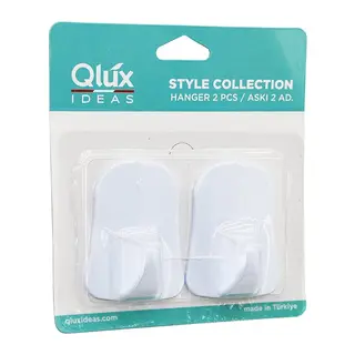 QLUX L-00735 2PCS OPAK BEYAZ PLASTİK ASKI (5643)
