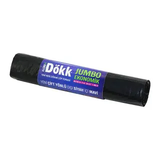 180 ADET FLOREX-619 DÖKK ECO JUMBO ÇİFT YÖNLÜ 20PCS 80X110CM ÇÖP TORBASI 9x20=180 (5643)