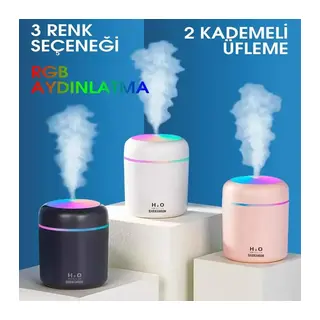 H2O LED Işıklı Mini Oda Hava Nemlendirici (5643)