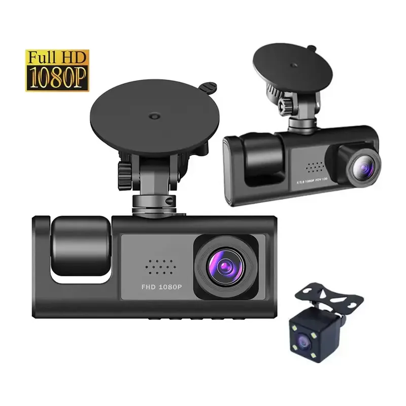 Araç Araba Kamerasi Black Box Traffic Recorder 3 Kameralı (5643)