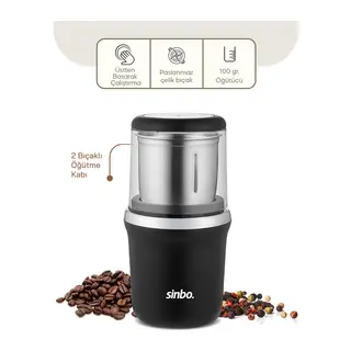 KROM KENAR KAHVE - BAHARAT ÖĞÜTÜCÜ ÇELİK BIÇAK - Ö.HAZNESİ=100GR 200W BAS ÇALIŞTIR KAPAK=MİKA PLS SCM-2997 (5643)