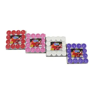 32PCS RENKLİ TEA LİGHT YUVARLAK MUM MİX - HERHANGİ BİR RENK GÖNDERİLİR (5643)