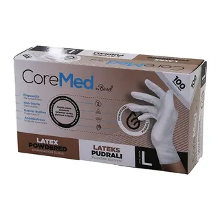 COREMED BİMEL L BEDEN PUDRALI MUAYENE ELDİVENİ 100LÜ (5643)