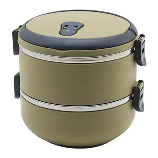 KAHVERENGİ 2Lİ SEFER TASI SAKLAMA KABI 1.2LT (5643)