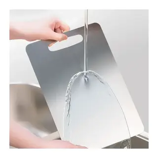 Paslanmaz Çelik Kesme Tahtası 24X15 cm Mutfak Sebze Et Kesme Tahtası Doğrama Tahtası Mutfak Aksesuarları (5643)
