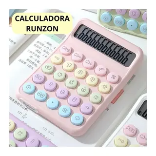 Runzon Renkli Hesap Makinesi Yuvarlak Uçlu 12 Hane Mavi RZ-822 (5643)