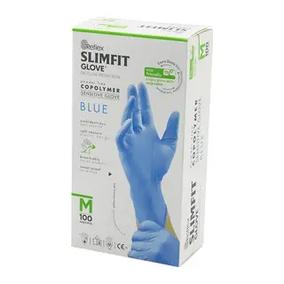 REFLEX SLİMFİT GLOVE KOD-026 M MAVİ PUDRASIZ MUAYENE ELDİVEN 100LÜ (5643)