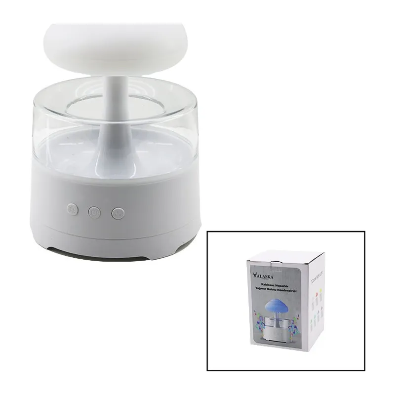 YAĞMUR BULUTU - BT SPEKAER HOPARLÖR 300ML USB ŞARJLI - RENKLİ LEDLİ IŞIK - KUMANDALI HAVA NEMLENDİRİCİ BUHAR MAKİNE - KOKU GİDERİCİ (5643)