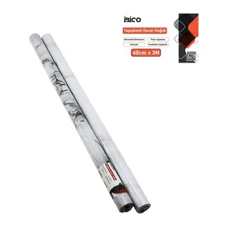 3MT X 60CM BEYAZ MERMER DESENLİ TEZGAH ÜSTÜ FOLYO STİCKER - DUVAR KAĞIT KENDİNDEN YAPIŞKANLI - EKO DEKORASYON - DAYANIKLI (5643)